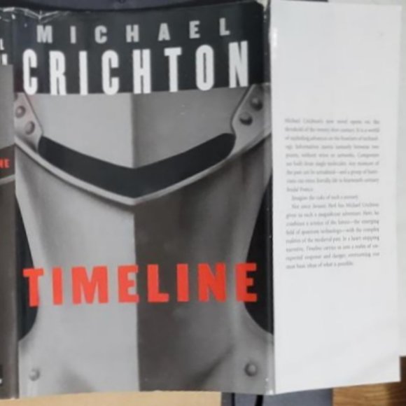 Timeline Michael Crichton 1st First Edition 1999 Hardcover Hardback Book - Picture 10 of 16